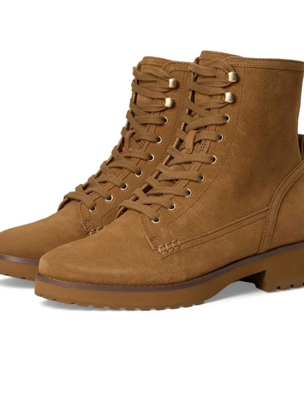 Cole Haan Chestnut Suede Lace-Up Ankle Boots Retail - $225